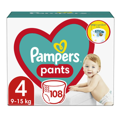 Pampers Pants 4 ( 9-15kg ) 108 ks